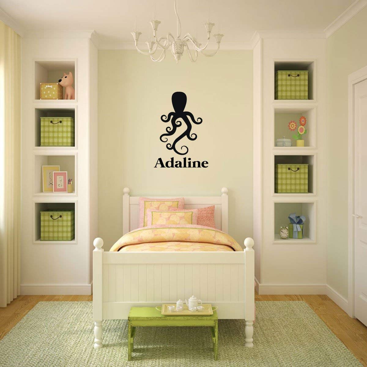 Personalized Octopus Wall Decal - Custom Name Vinyl Sticker for Kids' Bedroom, Nursery, Playroom Decor | Perfect for Baby Shower Gifts & Room Makeover
