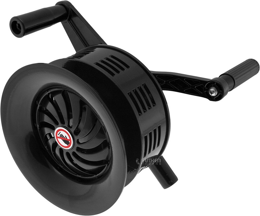 Vixen Horns VXS-2000MTP Metal Hand Crank Siren - 130dB Loud Air Raid Alarm with Foldable Tripod Stand | Portable Emergency Warning Device for Fire, Tornado, Storm & Outdoor Safety | Perfect for Emergency Preparedness, Security Alerts & Disaster Drills