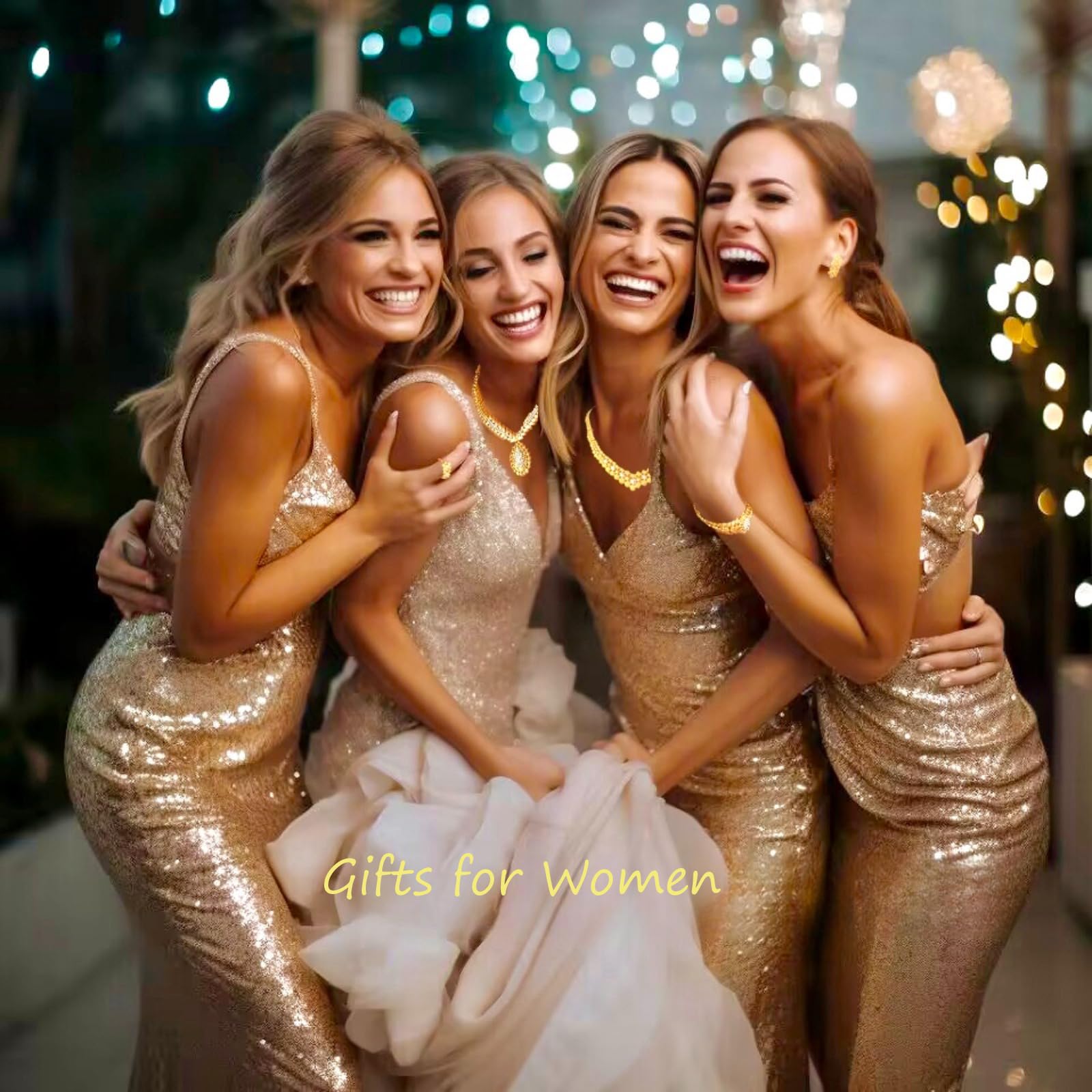 24K Gold Plated Dubai Jewelry Sets for Women - Elegant Prom, Valentine's, Anniversary & Birthday Gift Set - Perfect for Parties, Weddings & Special Occasions
