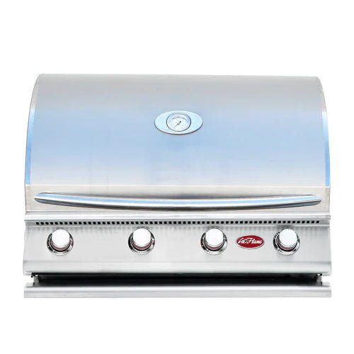 Cal Flame G SERIES 4 Burner Built-in Natural Gas Grill BBQ18G04 - Outdoor Kitchen & Backyard BBQ Cooking for Parties & Family Gatherings