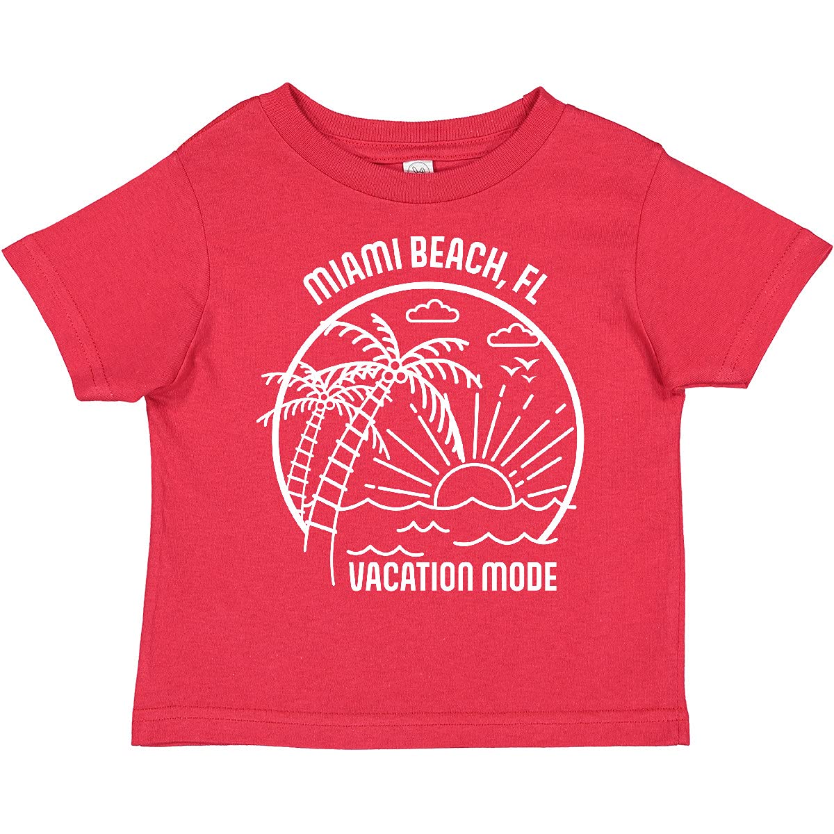 Inktastic Summer Vacation Mode Miami Beach Florida Toddler T-Shirt - Cute Florida Beach Outfit for Toddlers, Perfect for Family Vacations & Beach Trips