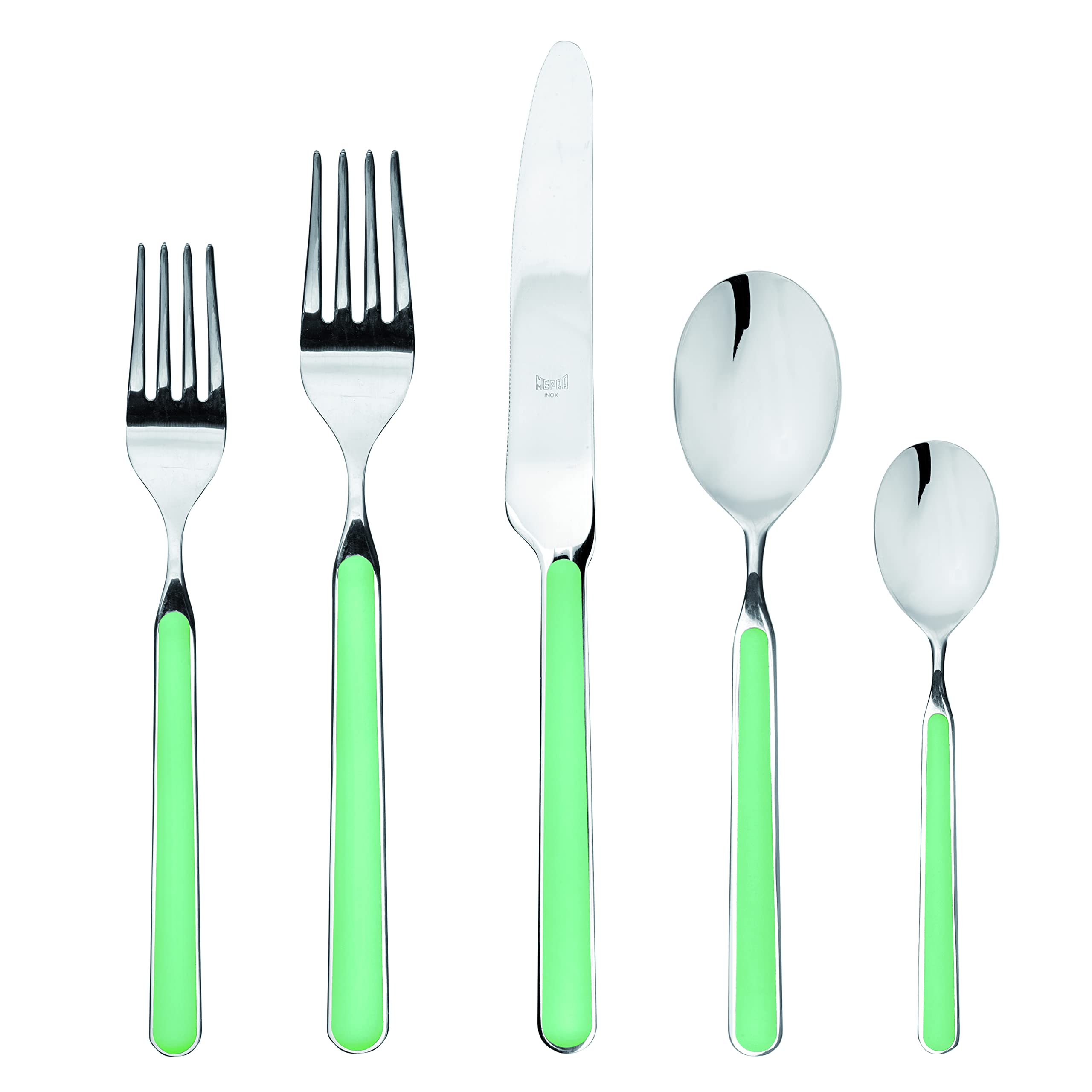 MEPRA PCS Aquamarine Fantasia 5-Piece Dinnerware Set - Elegant Tableware for Fine Dining, Wedding Registry & Special Occasions