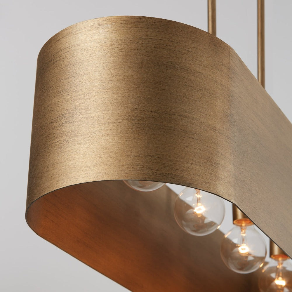 Chapelle Linear Chandelier - Modern LED Pendant Light Fixture for Dining Room, Kitchen Island & Living Room Decor