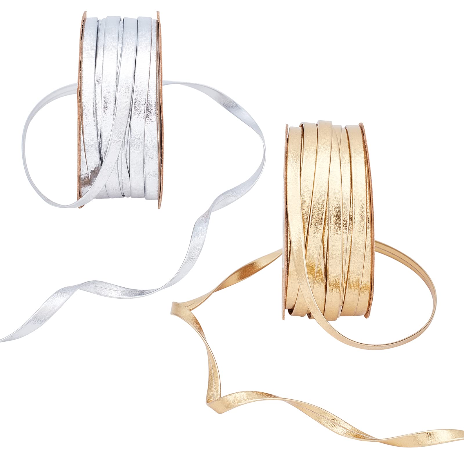 PH PandaHall Metallic Gold & Silver Piping Trim - 32.8 Yards 1/4