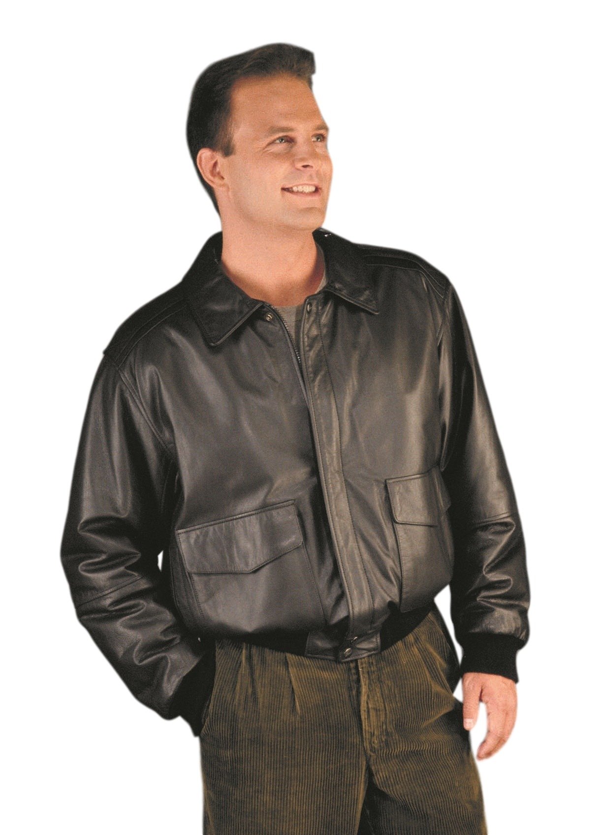 REED Men's Premium Genuine Leather Aviator Bomber Jacket - Classic Vintage Flight Jacket for Men - Perfect for Motorcycle Riding, Casual Outfits & Winter Fashion