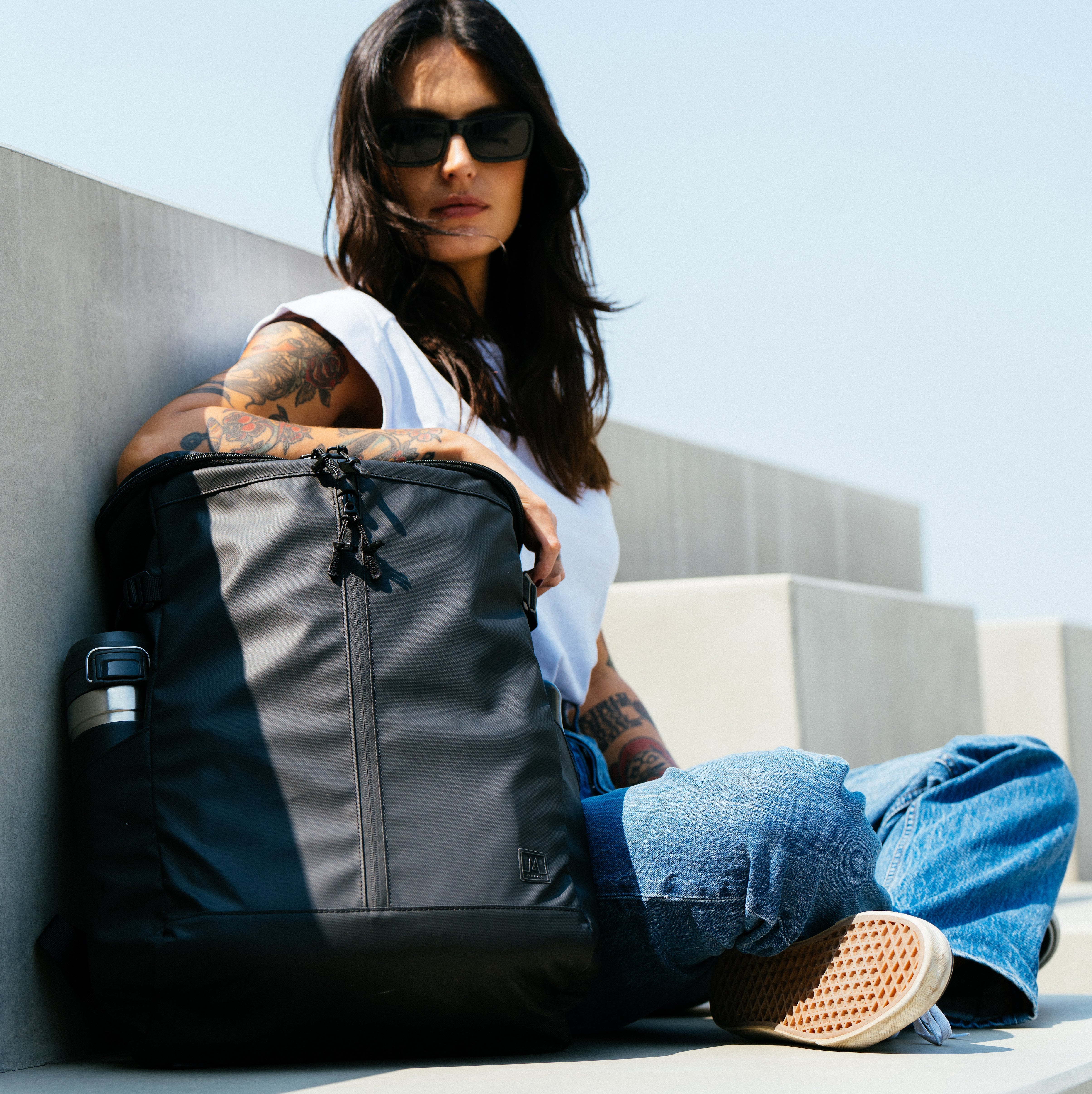 Rochester Omni Backpack L Stealth Edition - Durable Waterproof Laptop Backpack for Men & Women - Perfect for Travel, Work & Outdoor Adventures