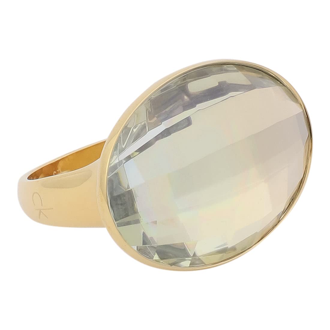 Calvin Klein Women's Continuity Gold Ring - Elegant 14K Gold Plated Fashion Ring for Women, Perfect for Everyday Wear, Gift Giving & Special Occasions