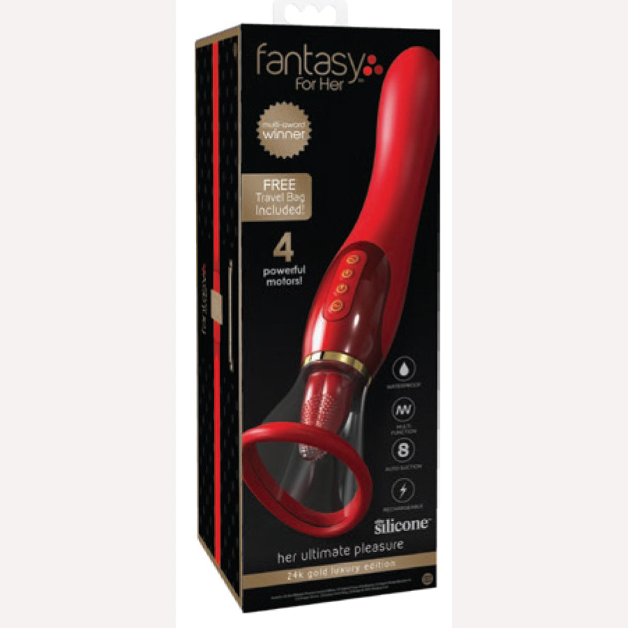 Fantasy For Her Ultimate Pleasure 24k Gold Luxury Edition - Premium Sensual Massage Oil for Couples, Romantic Gifts & Intimate Moments