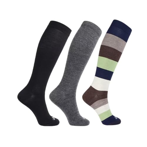 3 Pairs: 1 Black+ 1 Med Grey+ 1 Brown