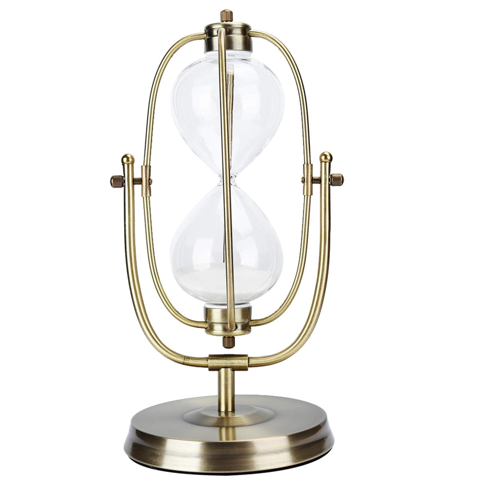 Premium Hourglass Timer - 3 Minute Sand Timer for Cooking, Games, Exercise & Science Experiments | Durable Metal & Glass Sand Clock | Unique Craft Gift & Study Decor for Home, Office & Classroom