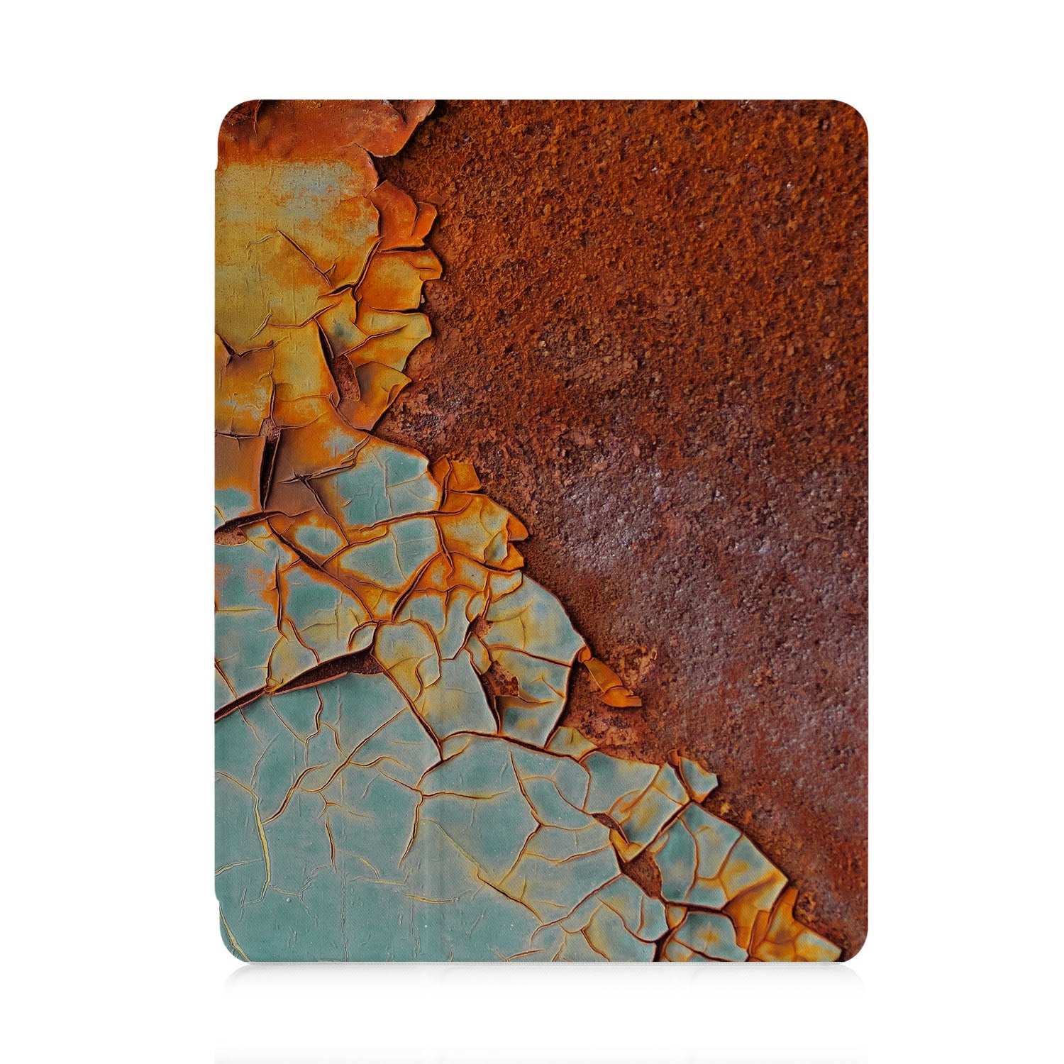 Premium iPad Trifold Case with Rusted Metal Finish - Slim Protective Cover for iPad Air/Pro (6th/5th/4th/3rd Gen) - Perfect for Work, Travel & Everyday Use