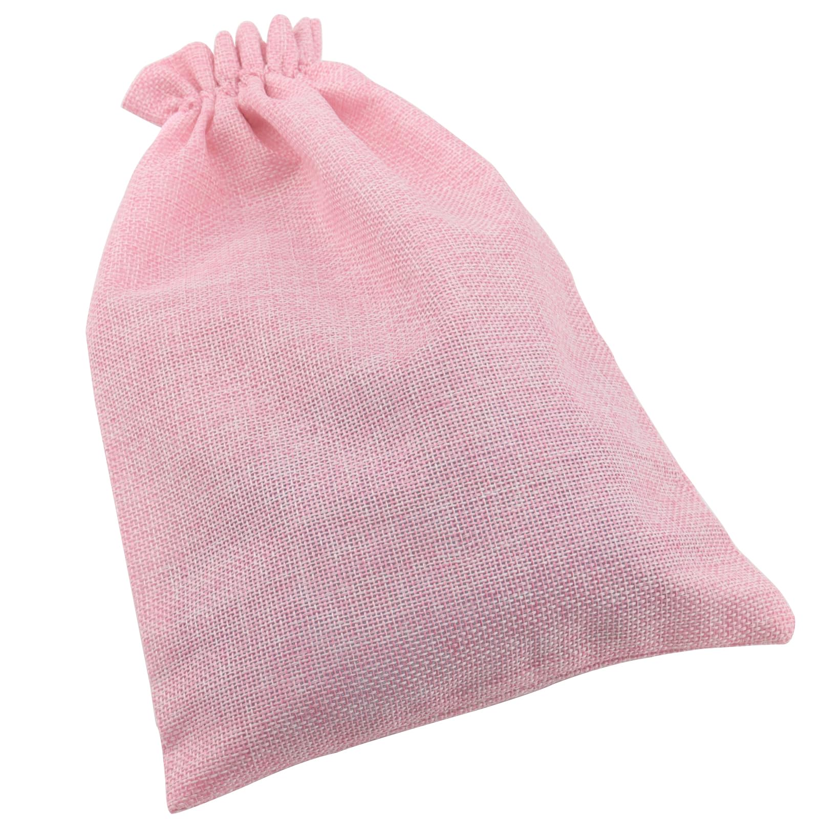 ZOENHOU 30 Pack 8x12 Inch Large Pink Burlap Drawstring Bags - Durable Jute Gift Bags for Party Favors, DIY Crafts, Wedding Decor & Rustic Home Storage