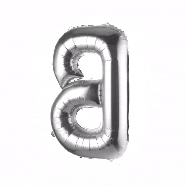 Balloonify Silver Mylar Letter B Balloon - 40 Inch Large Foil Alphabet Balloon for Birthday Party Decorations, Baby Shower, Graduation & Wedding Celebrations (1 Count Box)