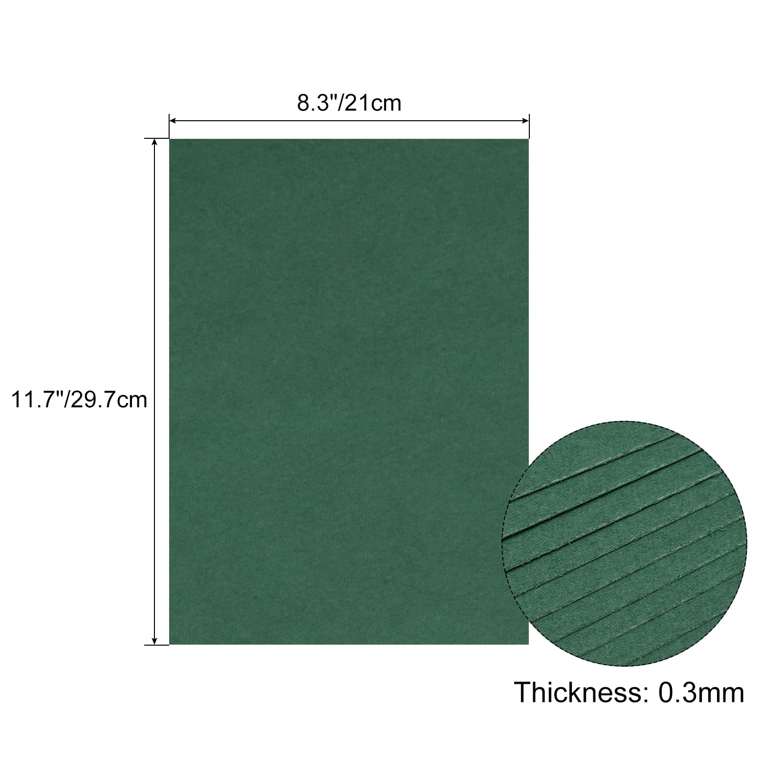 Premium 92 Lb/250gsm Dark Green Cardstock Paper - 8.3