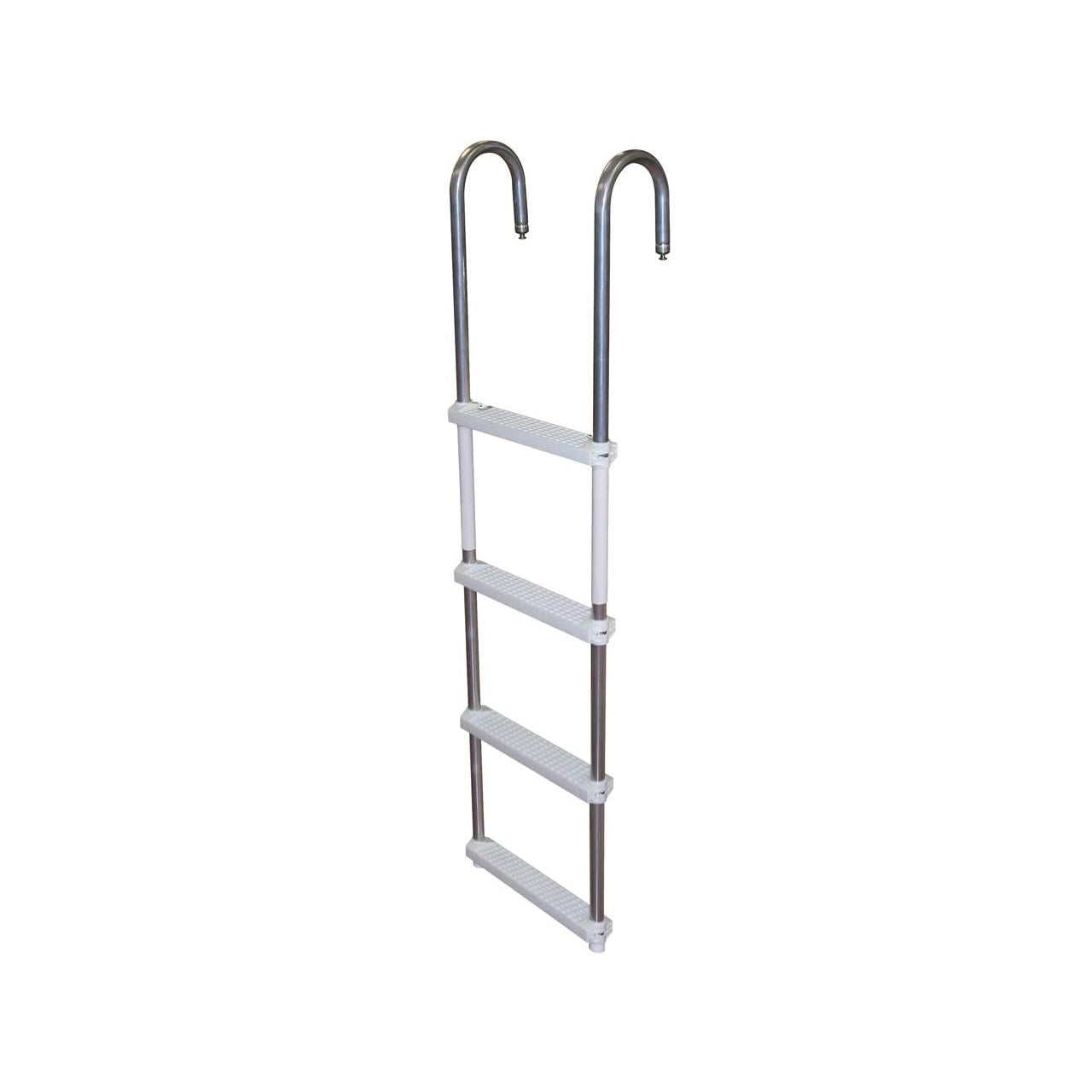 JIF Marine DMM Pontoon Boat Swim Ladder - Heavy Duty Stainless Steel Folding Ladder for Easy Water Access | Perfect for Swimming, Diving & Water Sports