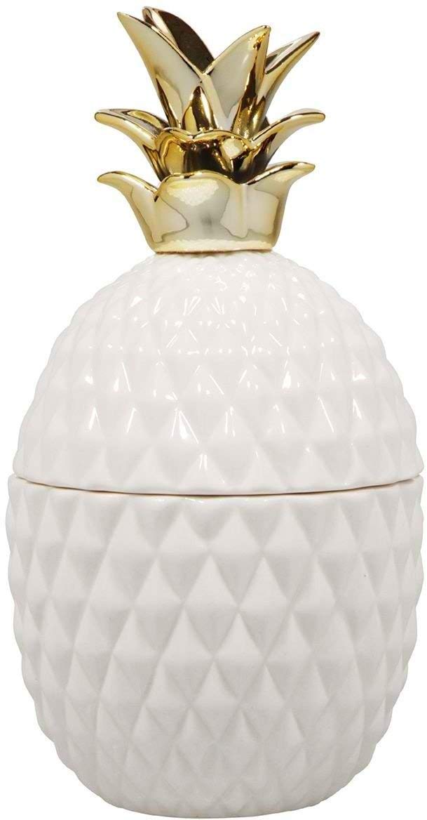 Premium Gold Crown White Pineapple Decorative Box 8