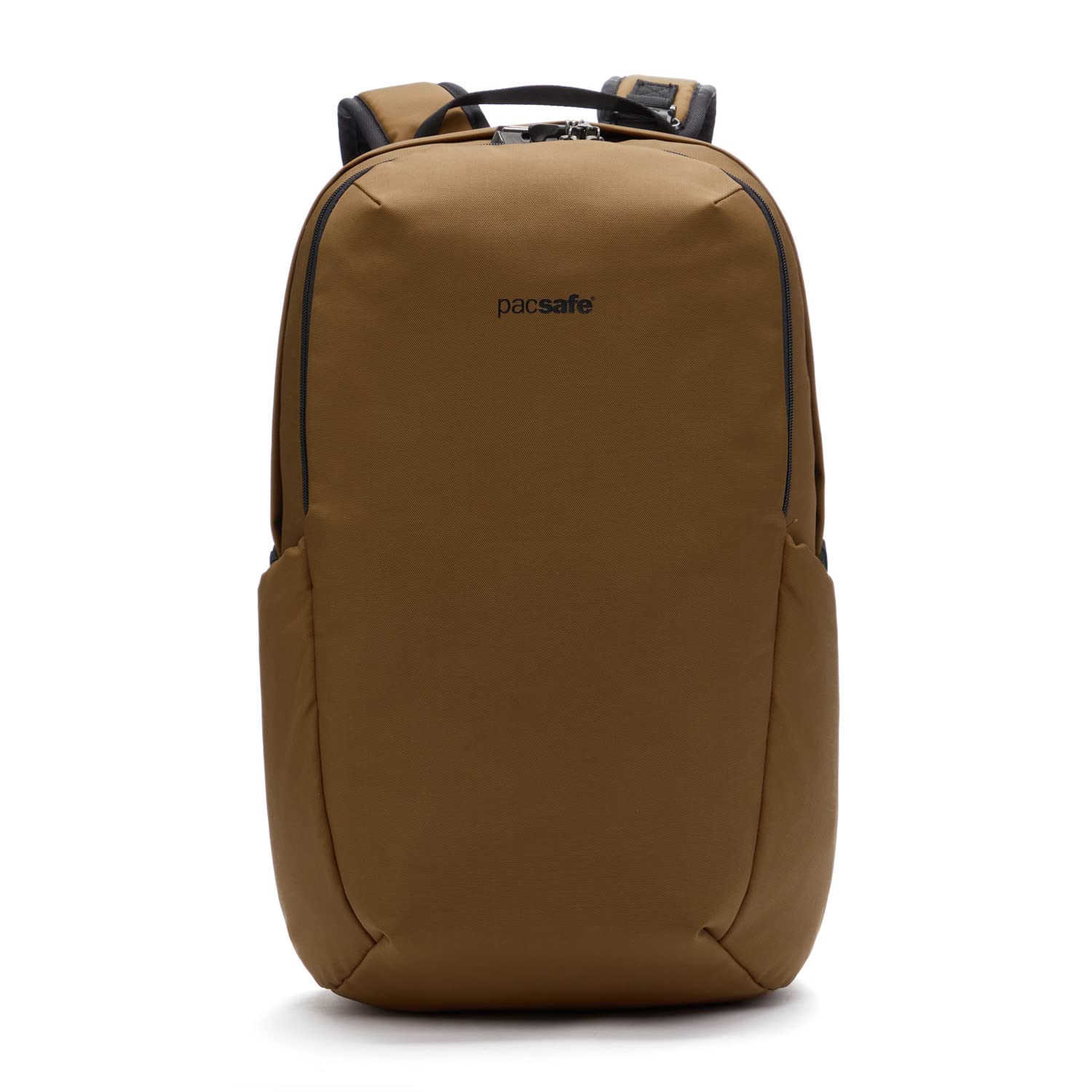 Pacsafe Vibe 25L Anti-Theft Travel Backpack for Laptop - Secure 13 Inch Laptop Compartment, Lightweight & Durable, Tan - Perfect for Commuting, Business Trips & Urban Exploration