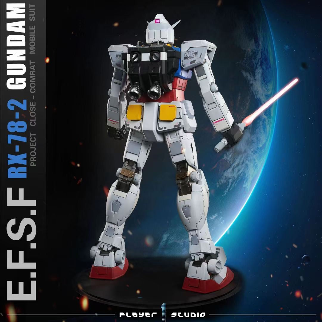 Player 1 Studio Gundam RX78 Model Kit - High Quality RX-78-2 Gundam Action Figure for Collectors & Anime Fans | Perfect for Display, Gifts & Gunpla Building Hobby