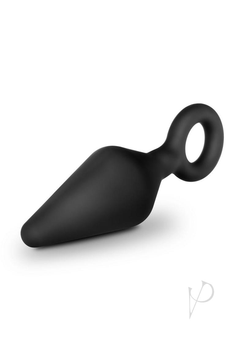 Anal Adventures Platinum Loop Plug - Medium Size, Black - Perfect for Sensual Play and Intimate Exploration