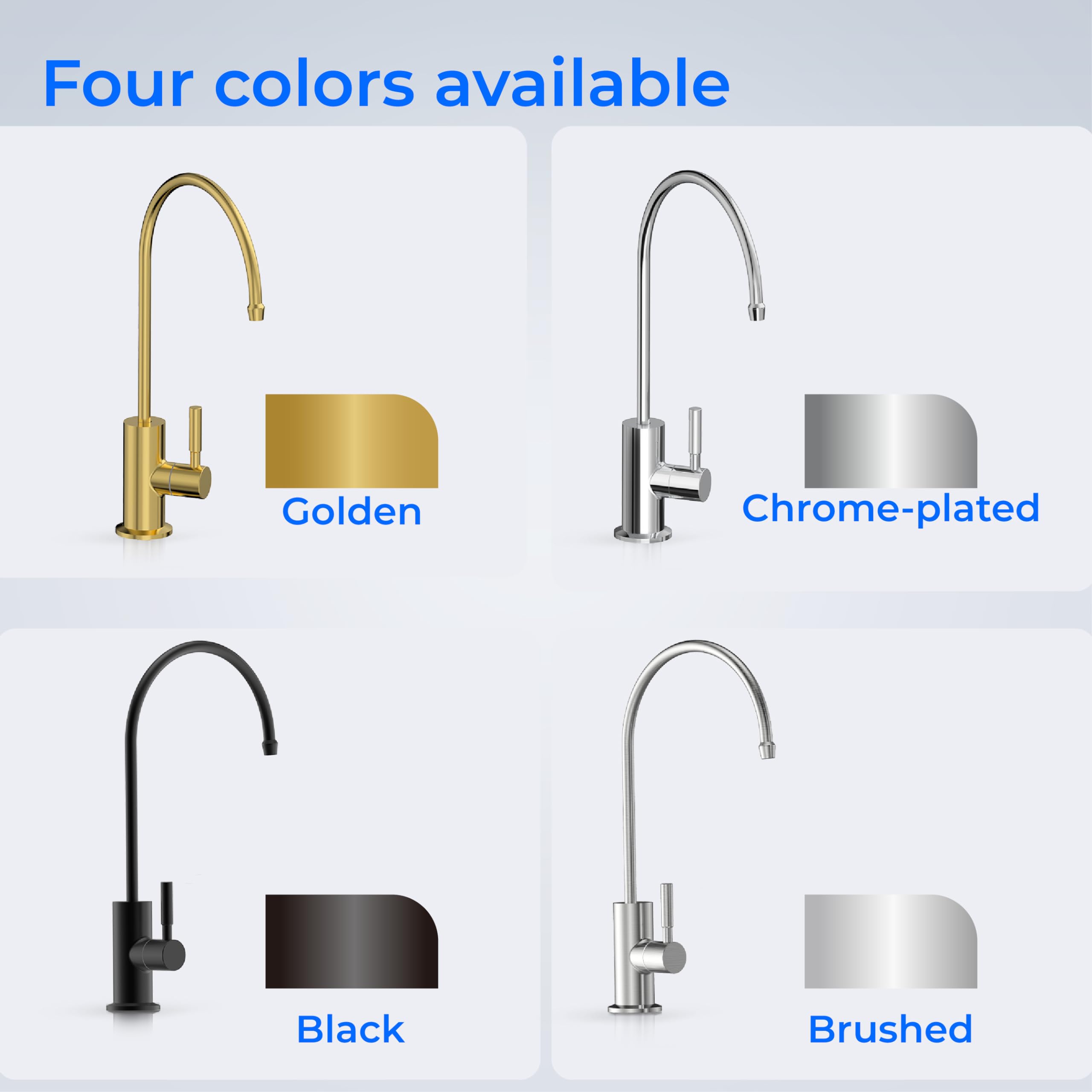 Premium Stainless Steel RO Water Faucet - Lead-Free Black Drinking Water Filter Faucet for Kitchen Sink | Reverse Osmosis System Compatible | Perfect for Clean Drinking & Cooking Water