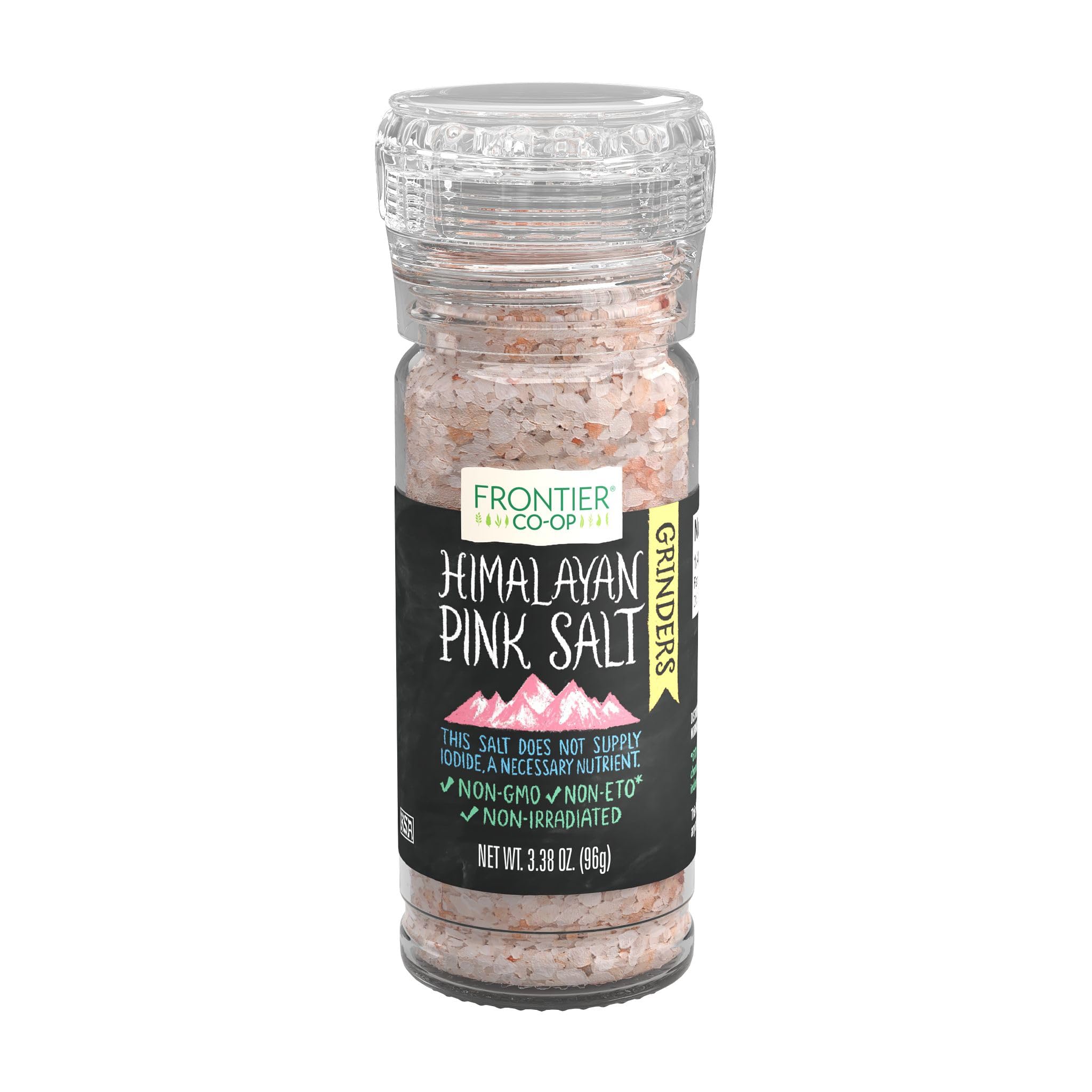 Premium Himalayan Pink Salt Grinder - 3.38oz (96g) Coarse Grain Gourmet Salt with Adjustable Ceramic Mill - Ideal for Cooking, Seasoning & Table Use
