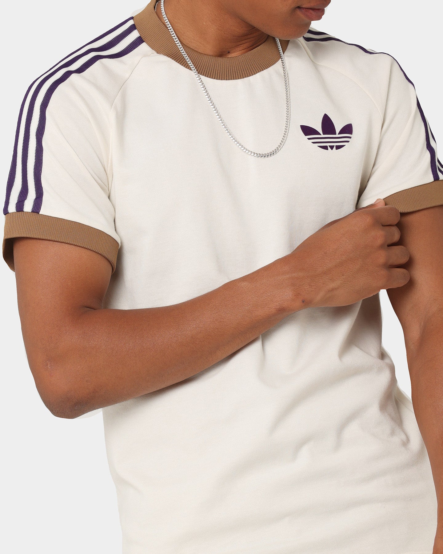 Adidas Adicolor Cali T-Shirt for Men & Women | Cream White Casual Tee | Perfect for Gym, Streetwear & Everyday Outfits