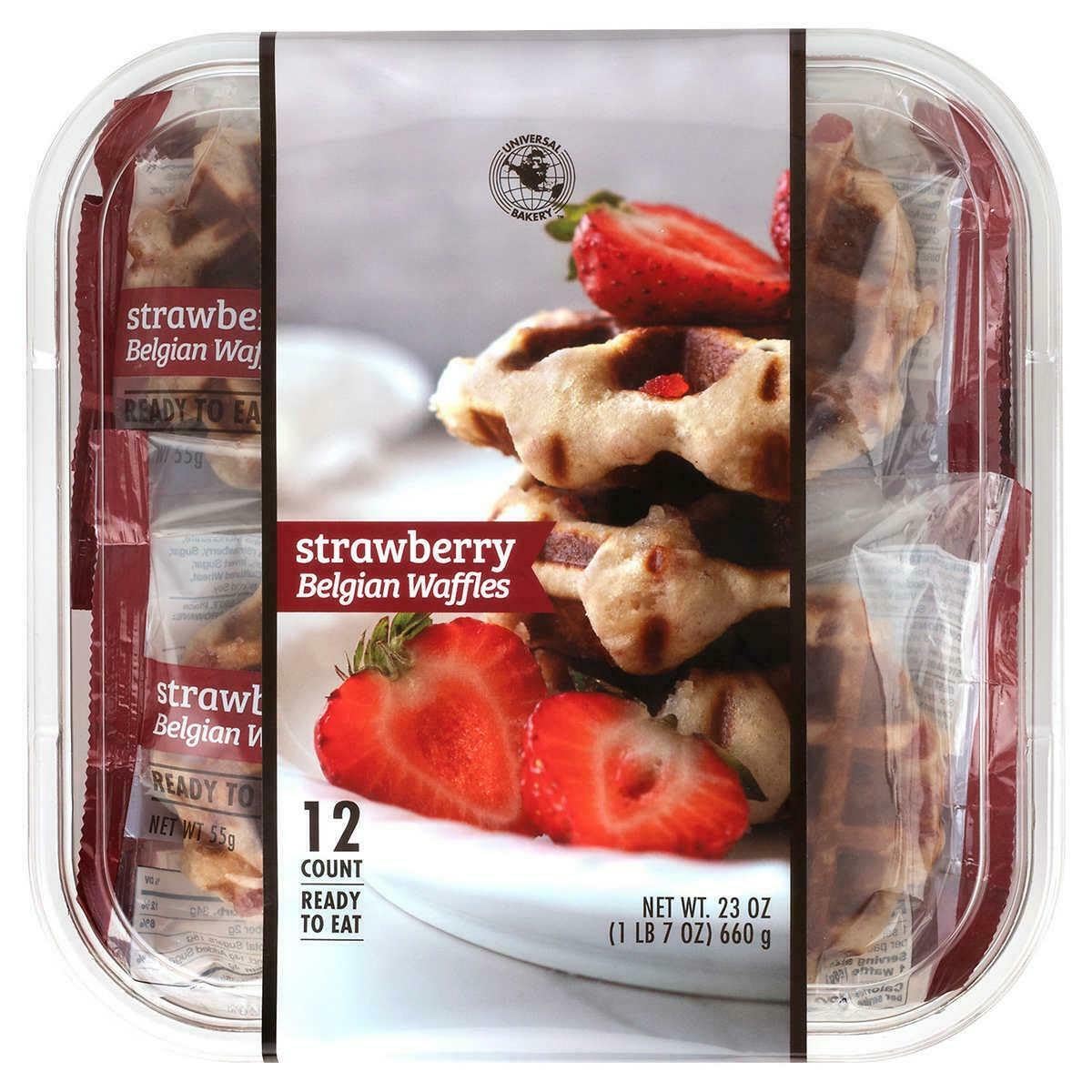Delicious Strawberry Belgian Waffles - Sweet Breakfast Snacks & Desserts | Perfect for Brunch, Afternoon Tea & Kids' Lunch Box Treats