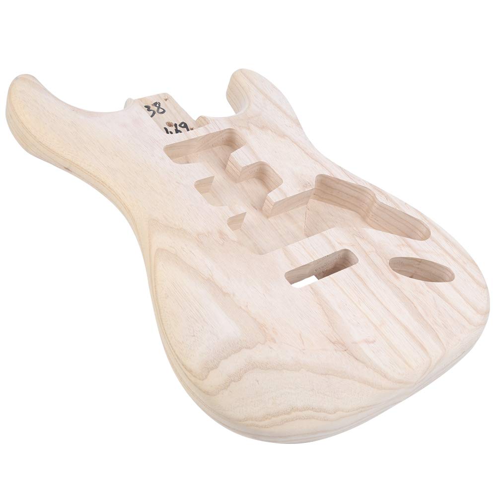 01 Ash Guitar Body - Durable Electric Guitar Body for Beginners & Students | Long-Lasting, Reusable & Elegant Design | Perfect for Practice, Performances & DIY Projects