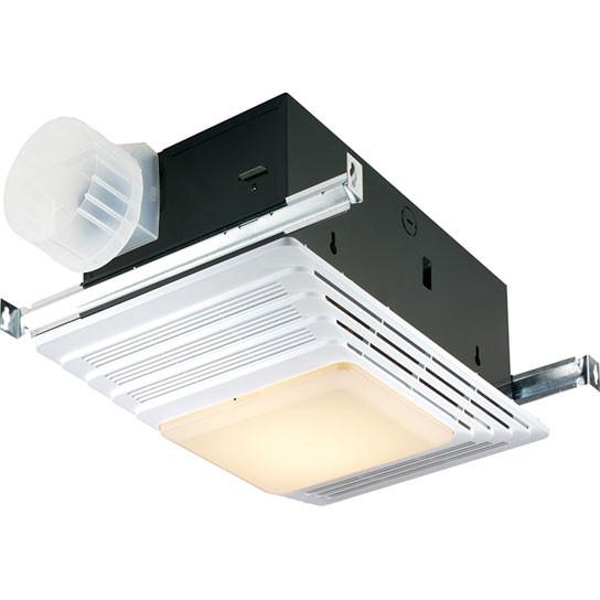 Broan 659 50 CFM Ultra Quiet Bathroom Exhaust Fan with Built-in Heater & LED Light - Energy Efficient Ventilation for Bathroom, Shower & Home Moisture Control
