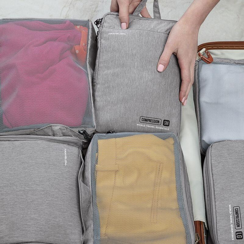 Travelon World Travel Essentials Set of 3 Soft Packing Cubes - Lightweight Luggage Organizers for Suitcases | Perfect for Business Trips, Vacations & Weekend Getaways