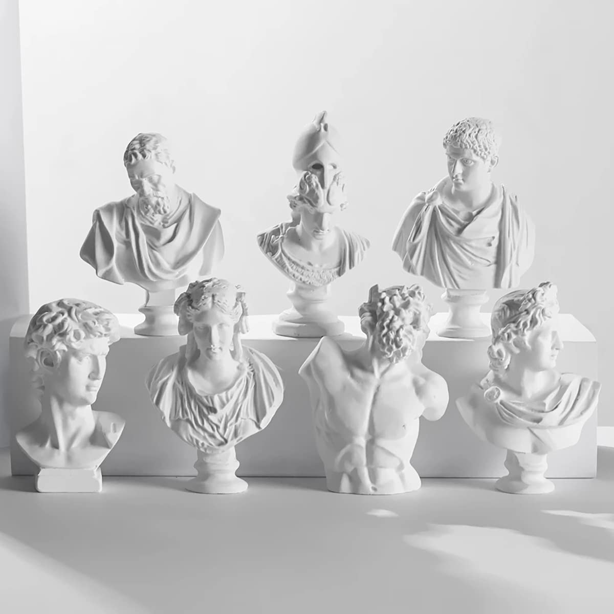1 Pcs Small Resin Bust Statue - Mini Greek Mythology Aphrodite Figurine, Nordic Crafts Plaster Sculpture for Home & Office Decor, Shelf Display, Gift Idea