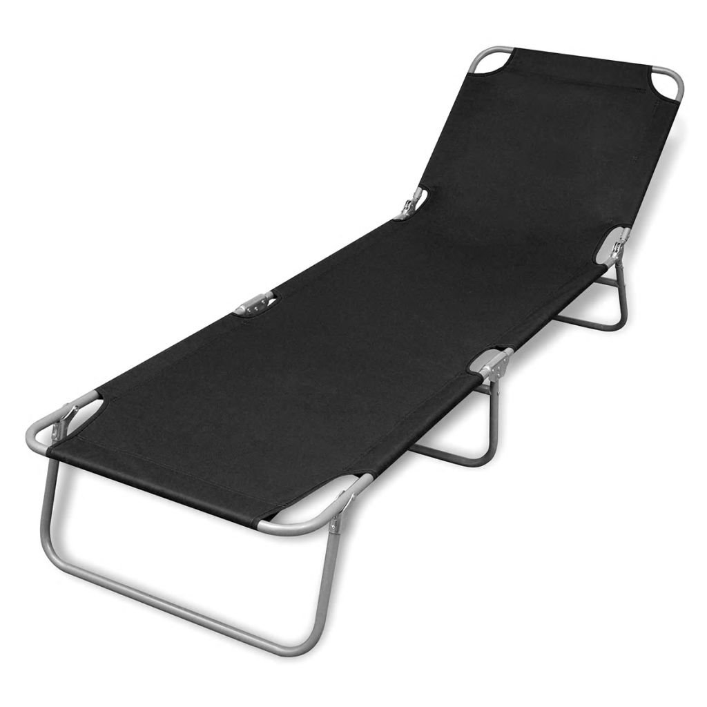 vidaXL Folding Beach Chair - All-Weather Patio Lounge Chaise for Poolside, Backyard & Outdoor Relaxation - Comfortable & Durable (74.4