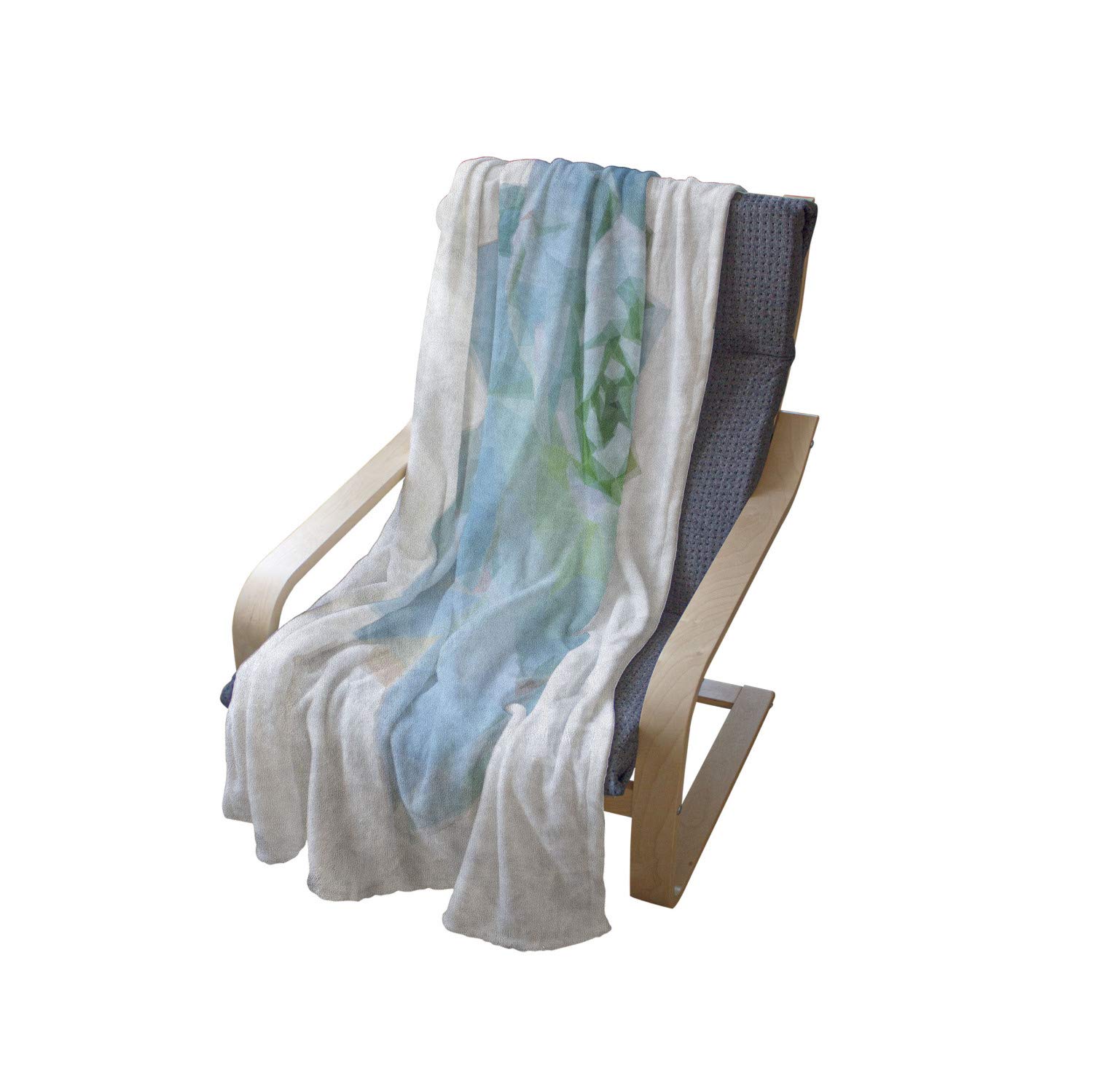 Ambesonne Agave Throw Blanket - Soft Flannel Fleece Polygonal Botanical Blossom Design, 60