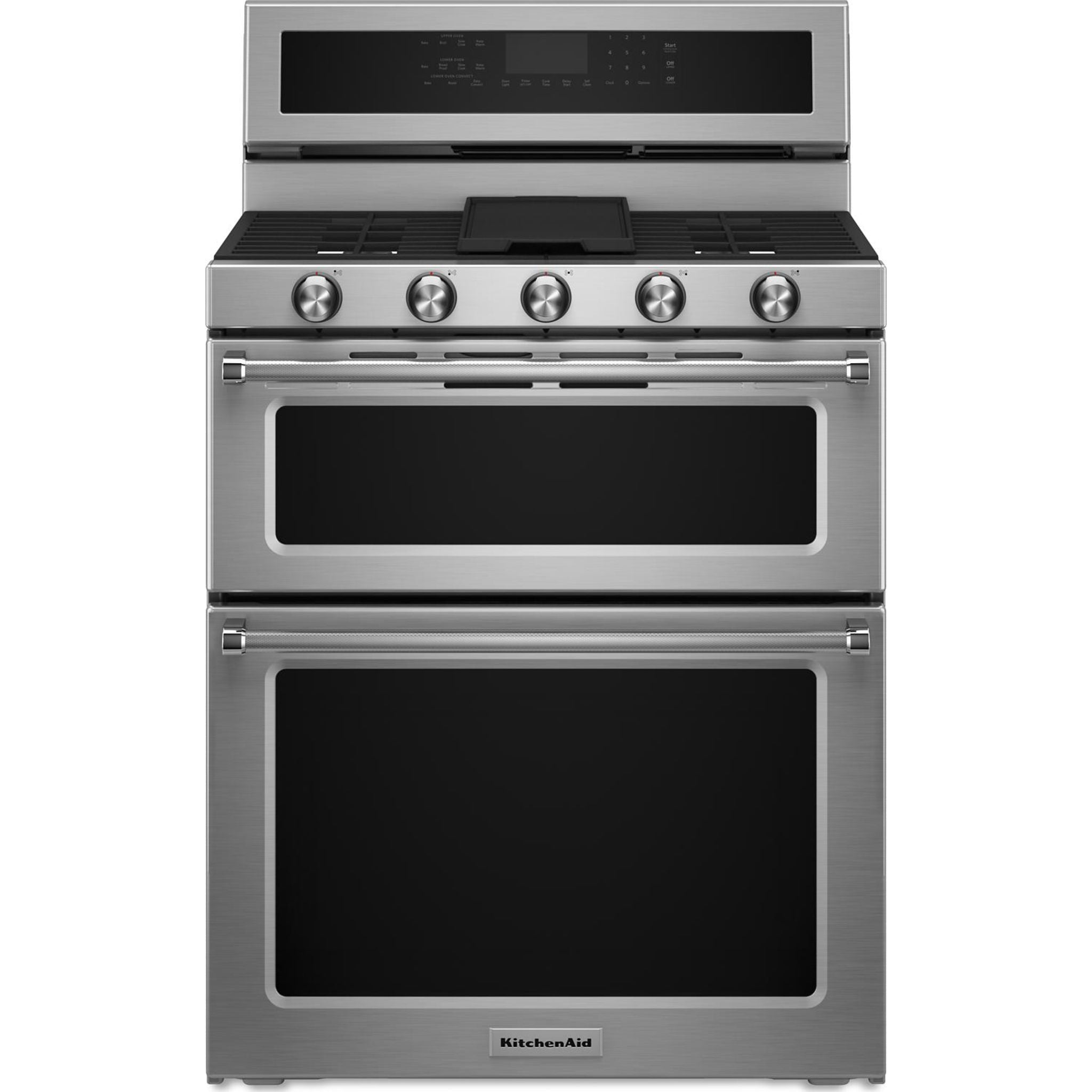 KitchenAid KFDD500ESS 30-inch Dual Fuel Range with 5 Burners - Stainless Steel Professional Gas Stove & Electric Oven - Perfect for Home Chefs & Modern Kitchens