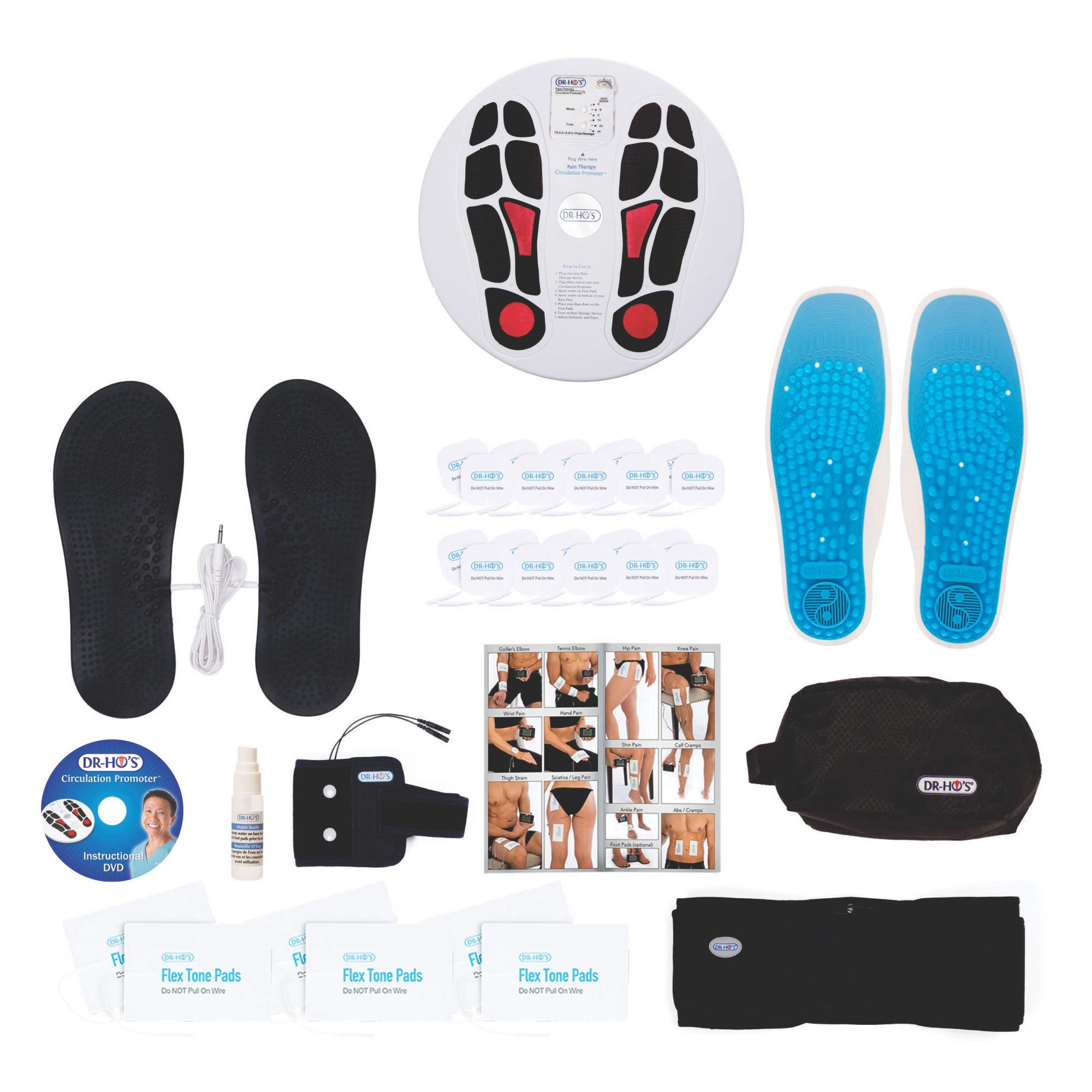 Dr Ho's Circulation Promoter Ultimate Package - TENS & EMS Muscle Stimulator for Pain Relief, Leg & Foot Pain Therapy, Electric Pulse Massager for Home Use (Perfect for Athletes, Office Workers & Seniors)