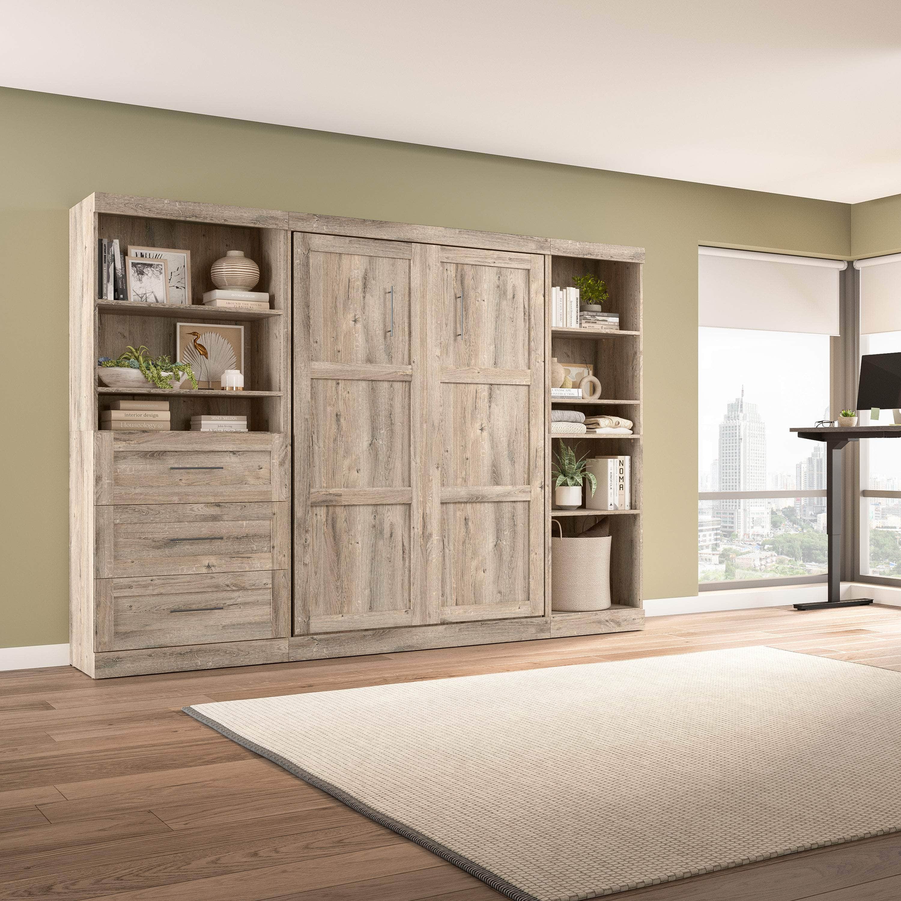 Pur Full Murphy Wall Bed with Storage - 120