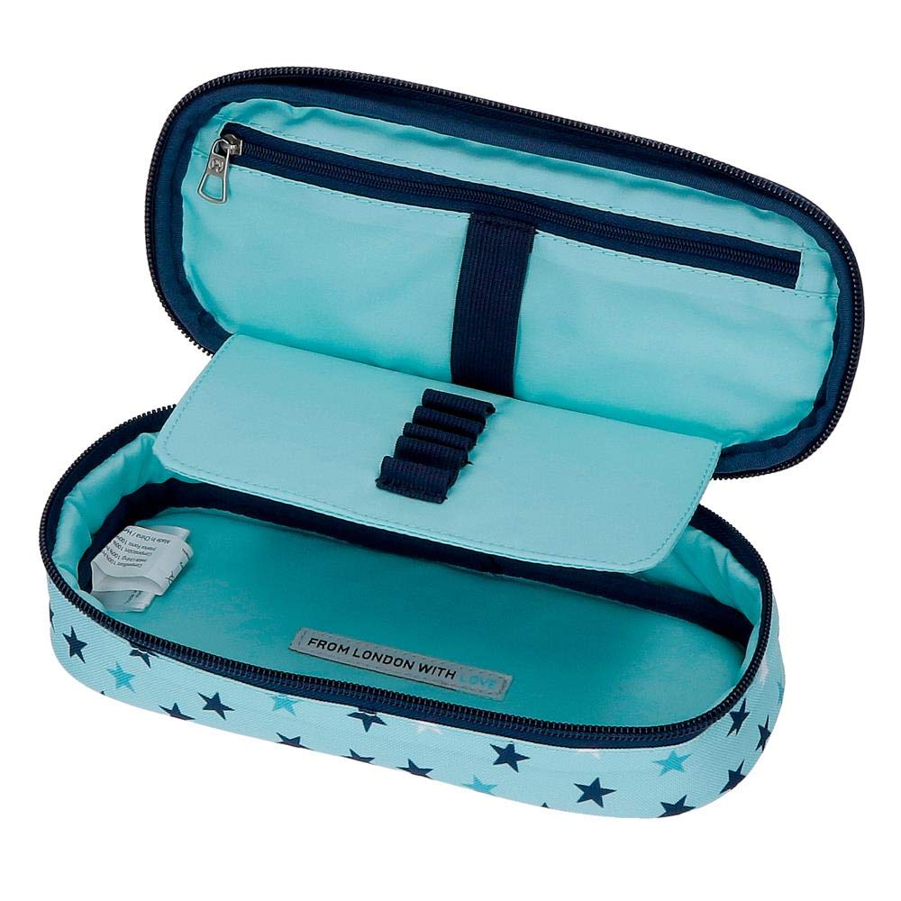 Pepe Jeans Beauty Case - Blue Cosmetic Makeup Travel Organizer Bag (22cm) - Perfect for Travel, Gym & Daily Essentials Storage