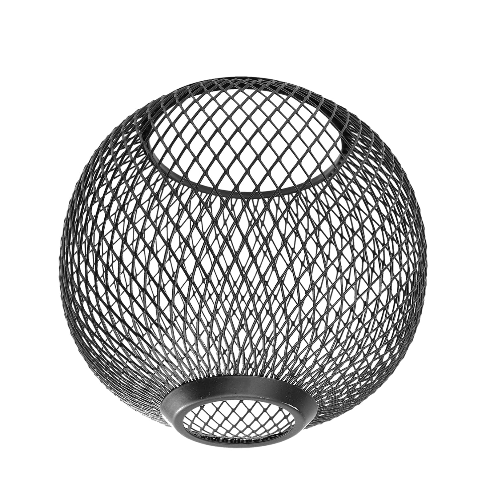 DOITOOL Black Metal Cage Lamp Guard - Iron Wire Mesh Shade for Pendant & Ceiling Lights - Bulb Protector Cover - Bedroom & Living Room Lighting Decoration - Perfect for Vintage, Industrial & Modern Home Decor