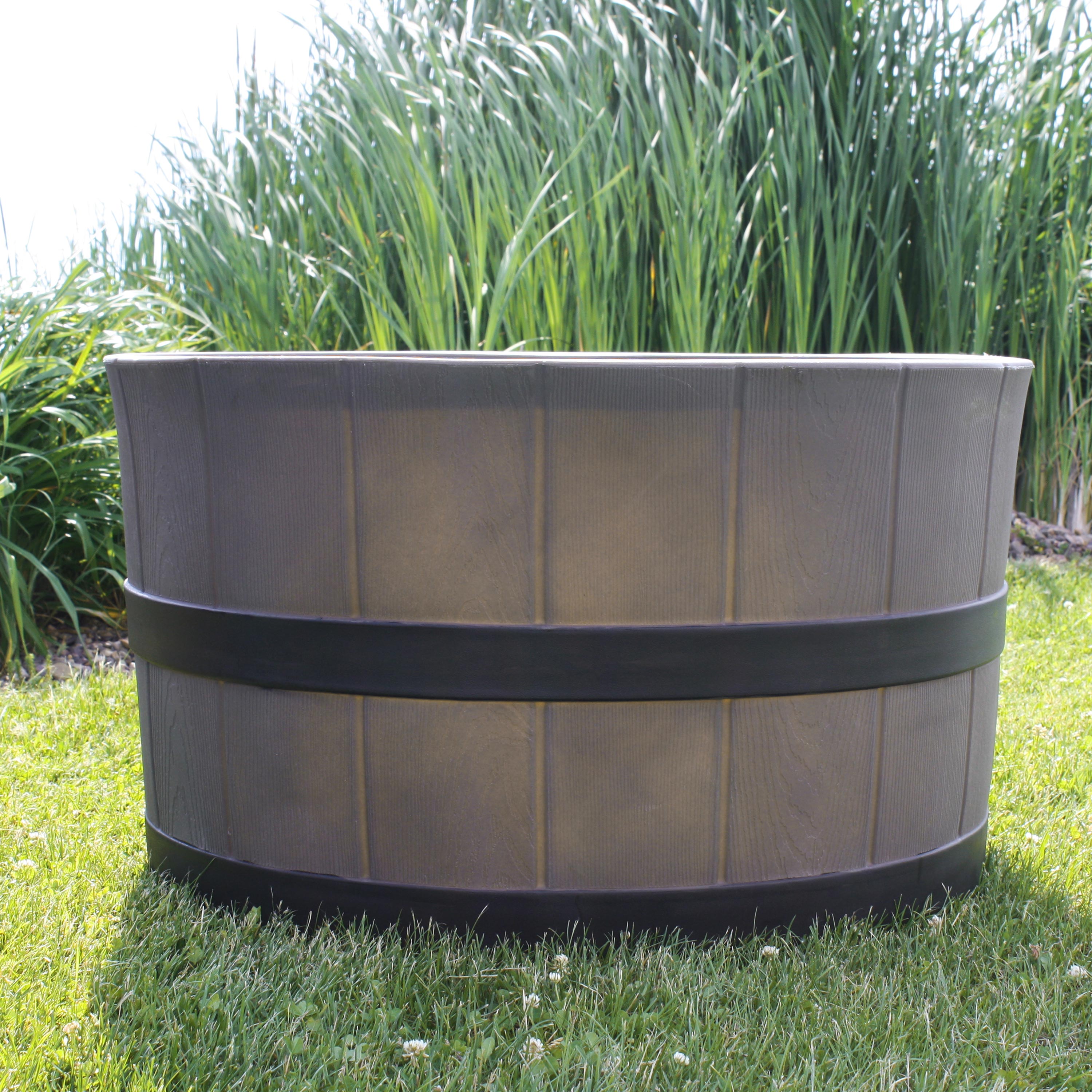 Whiskey Barrel Tank Top Cover - 31 Inch Flat Top Septic Lid Enclosure for Outdoor Decoration & Septic System Protection