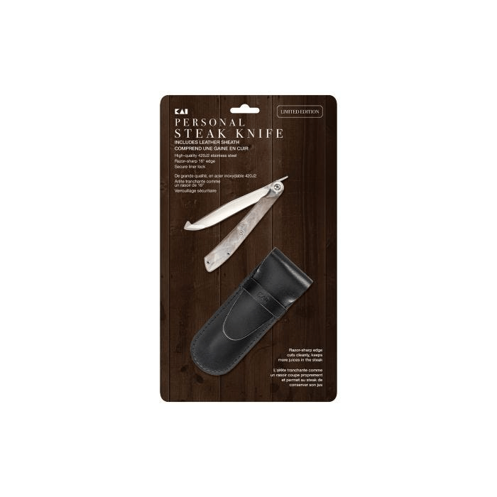 Shun Kai Premium Steak Knife Set - 8 Inch Japanese Stainless Steel Blades with Ergonomic Handles - Perfect for Steak Dinners, BBQ Parties & Fine Dining Gifts