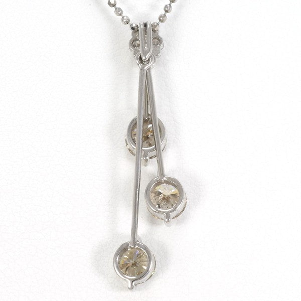 18K White Gold Necklace with Brown Diamond Pendant - Elegant Jewelry for Women, Perfect for Weddings, Anniversaries & Special Occasions