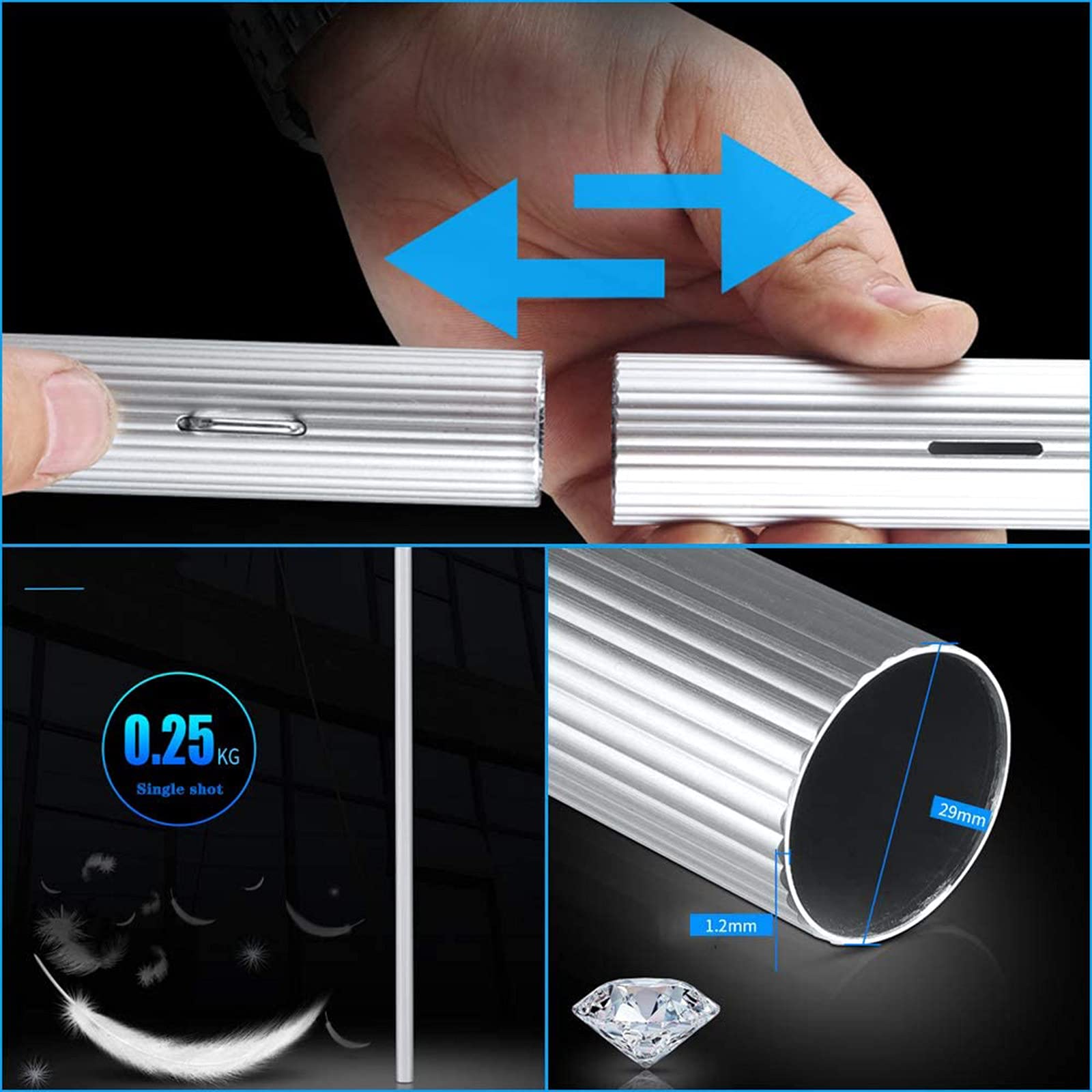 Professional Window Cleaning Pole Kit - 35cm Brush Head, 9m/30FT Extendable Water/Hose Fed Pole for Solar Panel & Photovoltaic Cleaning - Perfect for High Windows, Skylights, and Hard-to-Reach Glass Surfaces