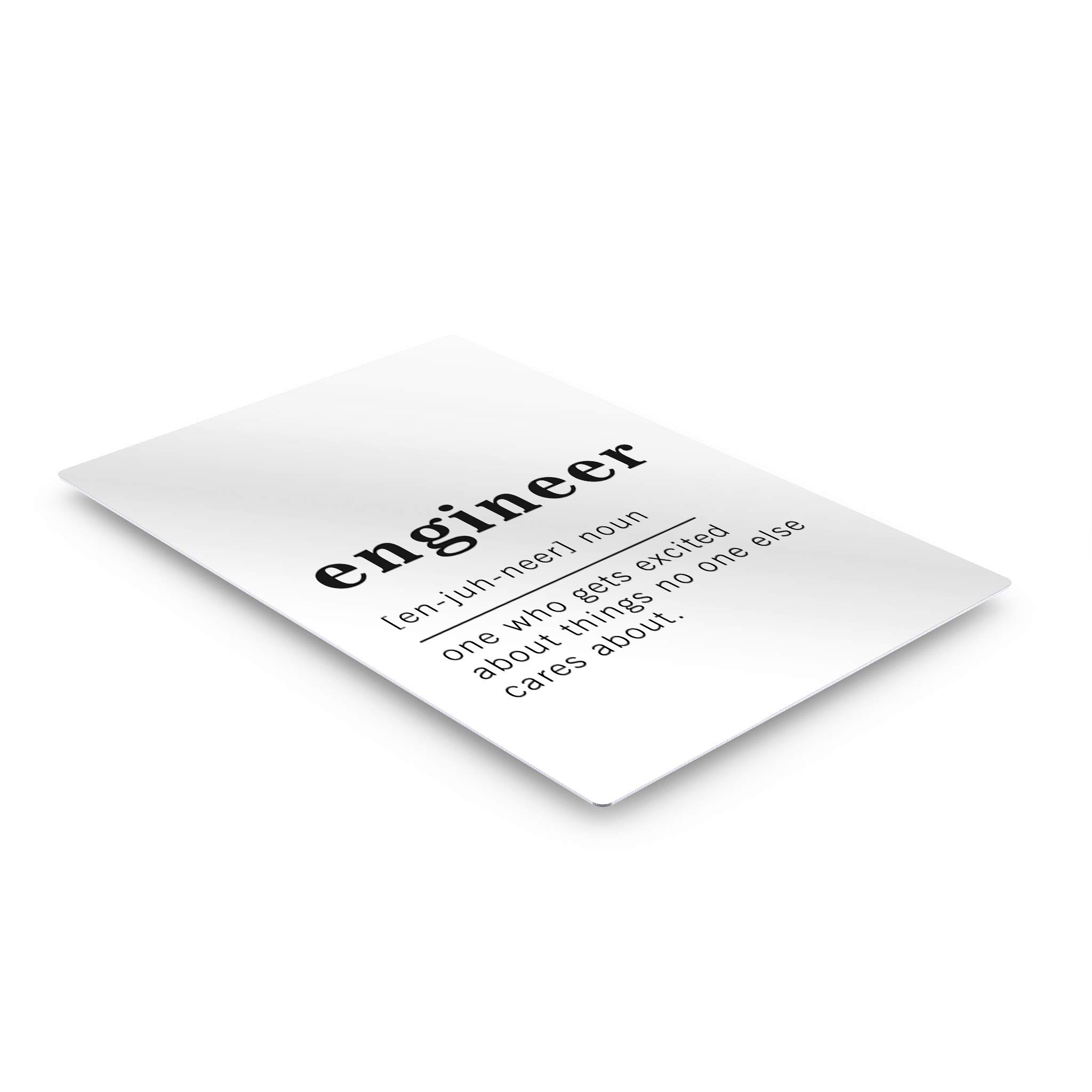 Funny Engineer Definition Metal Print - Inspirational Quote Wall Art for Office, Living Room & Bedroom - 40x30 Inches Ready to Hang Home Decor - Made in USA | Perfect Gift for Engineers & Tech Enthusiasts