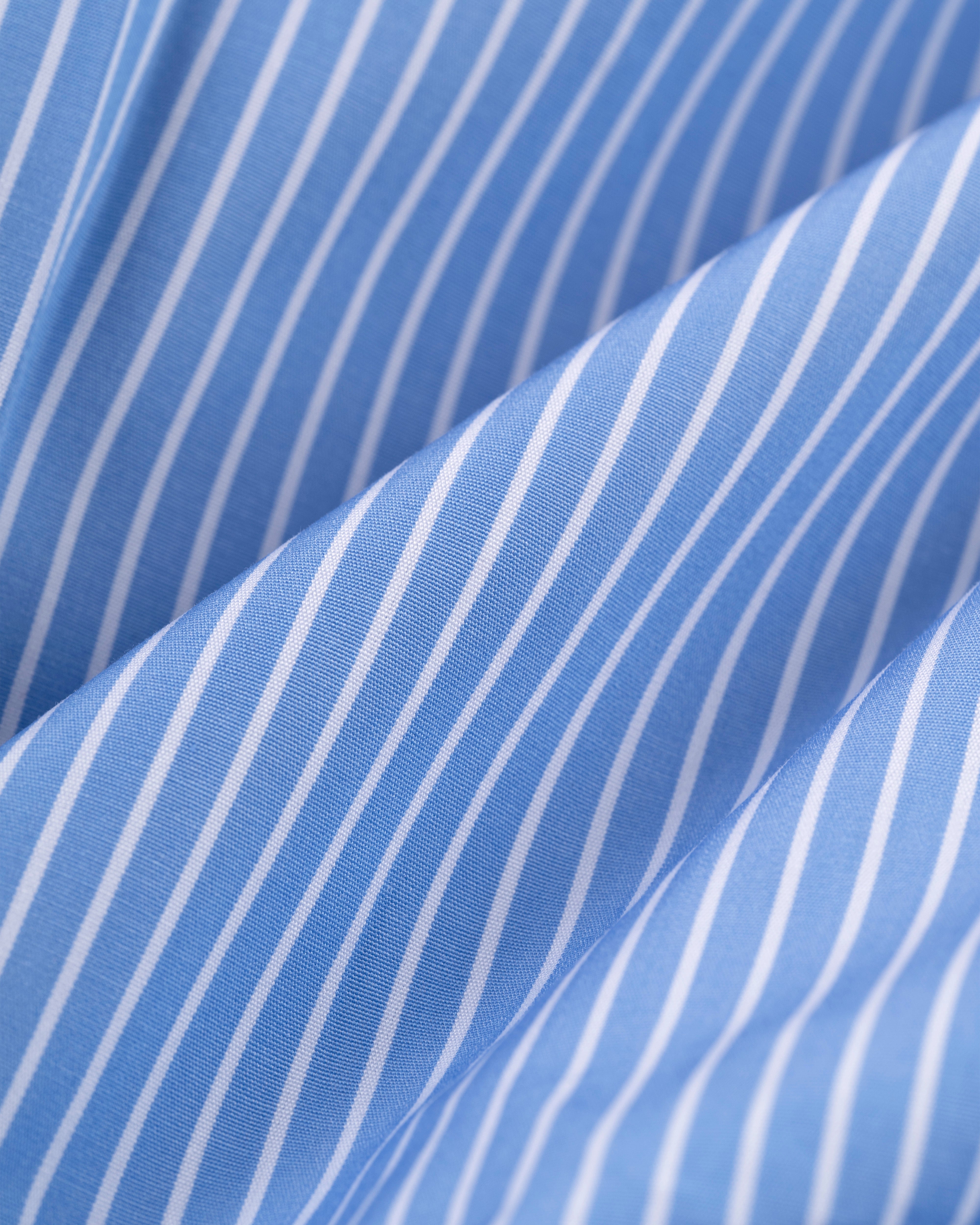 Premium Gold Label Banker Stripe Dress Shirt for Men - Classic Business Formal & Office Wear - Perfect for Corporate Meetings, Interviews & Professional Events