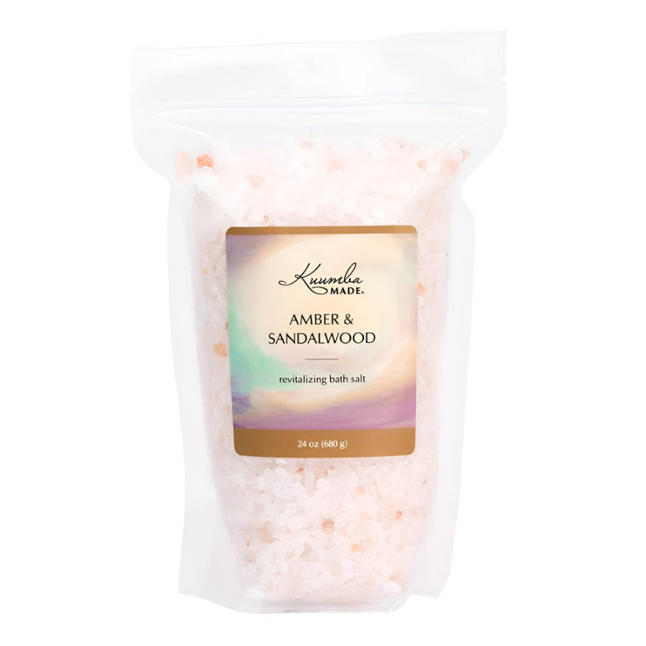 Relaxing Amber & Sandalwood Bath Salts for Stress Relief | Natural Aromatherapy Soak | Perfect for Spa Nights & Self-Care Routines
