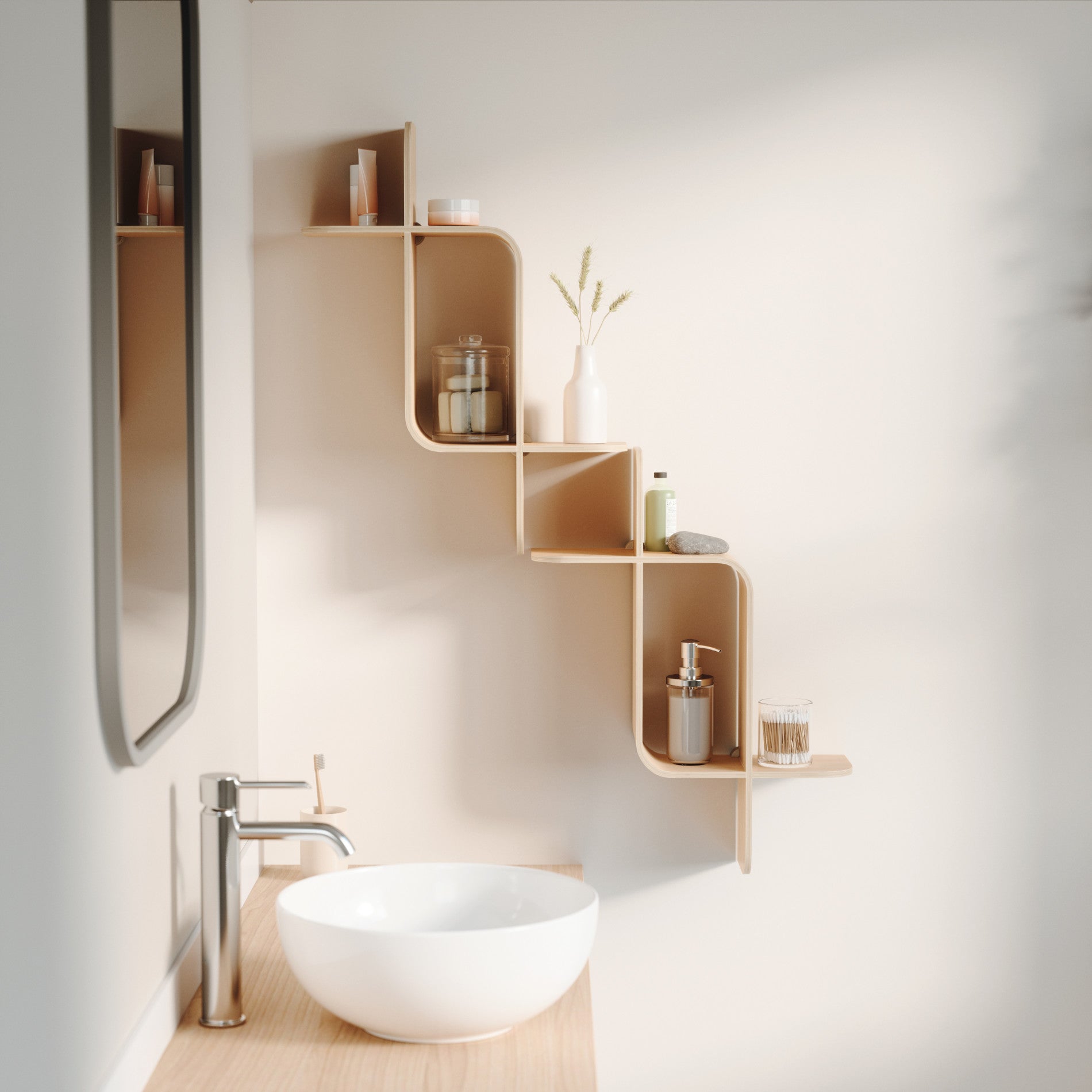 Modern Floating Wall Shelf - Sturdy & Stylish Storage Solution for Living Room, Bedroom, or Office Decor | Easy Installation & Space-Saving Design