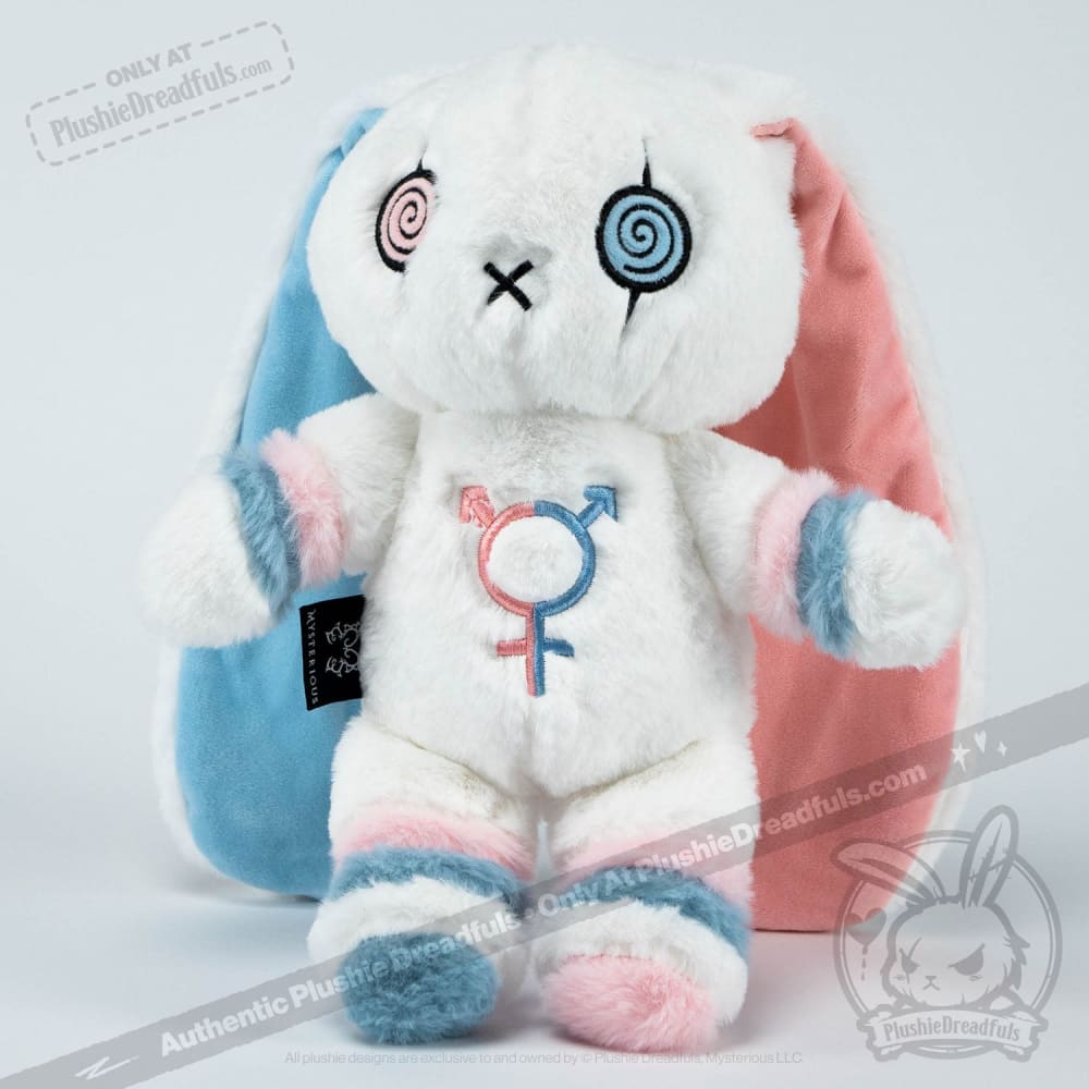 Plushie Dreadfuls Gender Dysphoria Rabbit - Soft Stuffed Animal Toy for Comfort & Support | Perfect for Therapy, LGBTQ+ Pride, and Emotional Healing