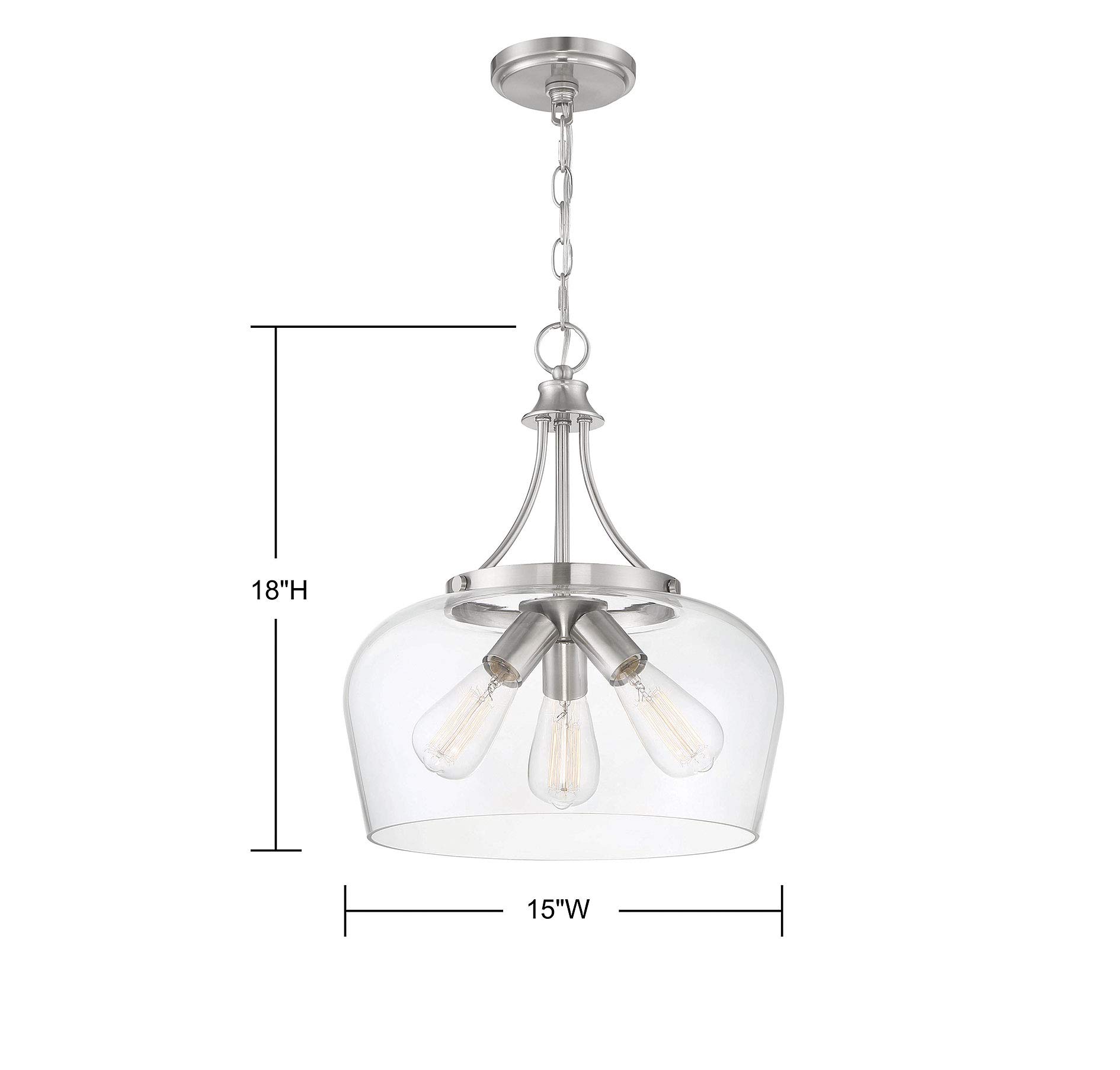Savoy House Octave 3-Light Bohemian Glass Pendant Light Fixture - 180W, 18
