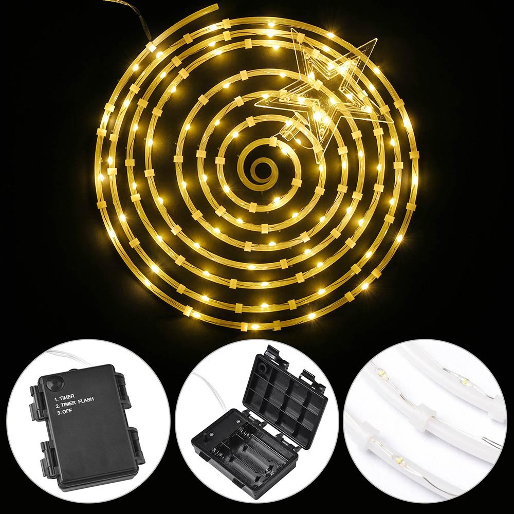 2ft Small Pre-Lit Spiral Christmas Tree with Battery Operation - Perfect for Tabletop Decor, Office, and Home Holiday Display | TheLAShop