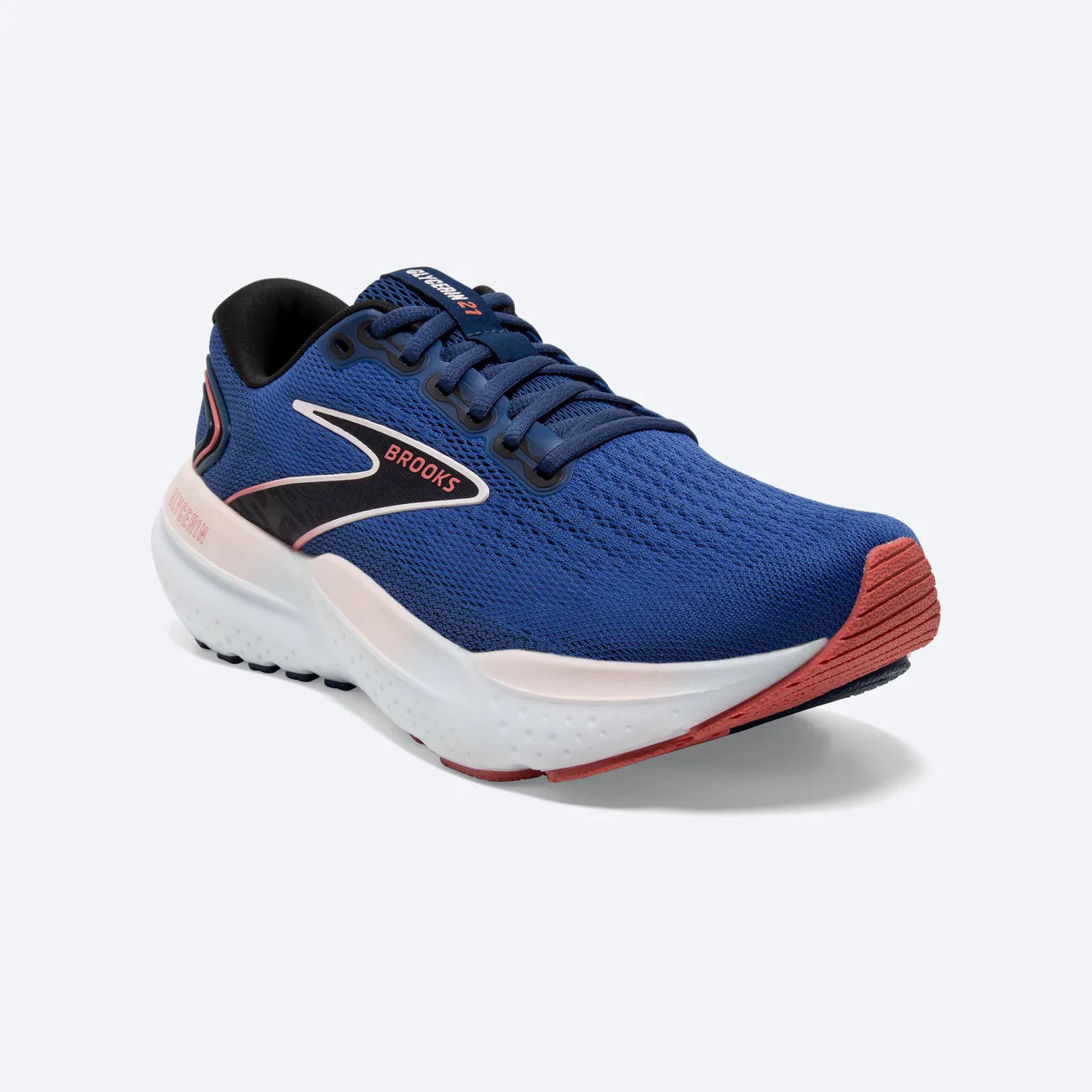 Brooks Women's Glycerin 21 Running Shoes - Blue/Icy Pink/Rose | Cushioned Road Running Sneakers for Women | Perfect for Marathon Training & Daily Jogging